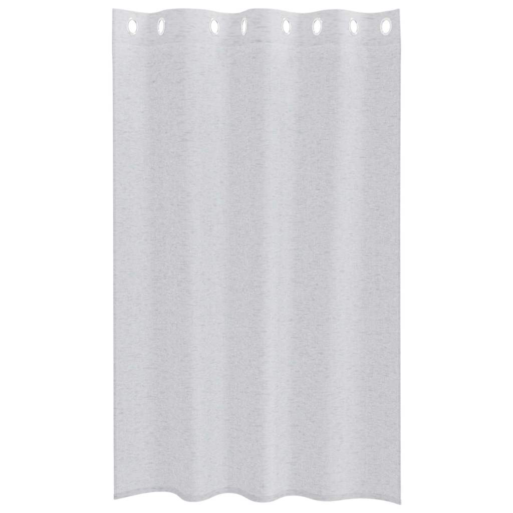 Voile Curtain 2 pcs Light grey 140x175cm Polyester