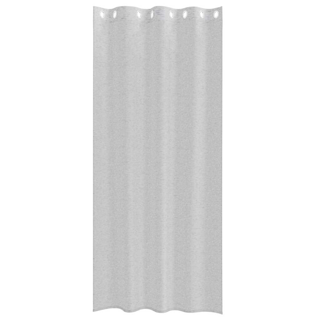 Voile Curtain 2 pcs Light grey 140x245cm Polyester