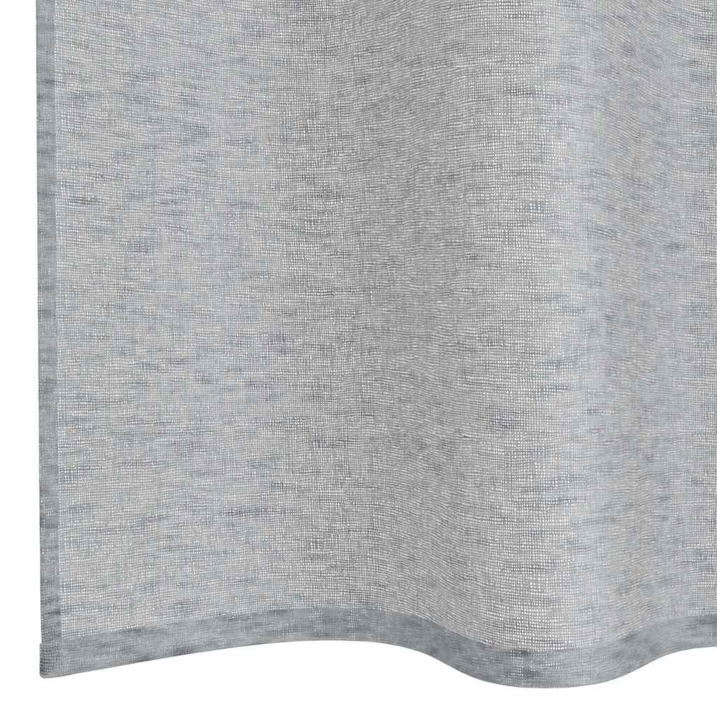 Voile Curtain with Curtains 2 pcs Dark grey 140x225cm Polyester