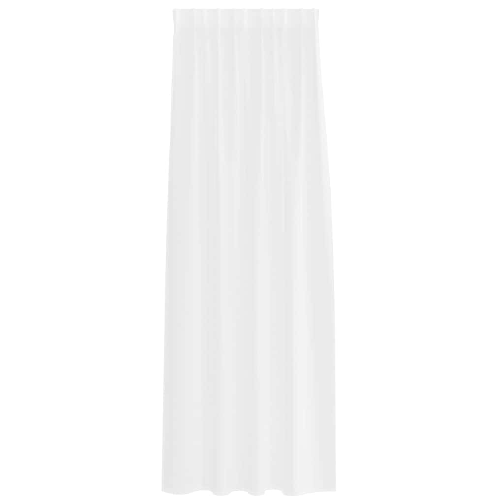 Voile Curtain with Curtains 2 pcs White 140x245cm Polyester
