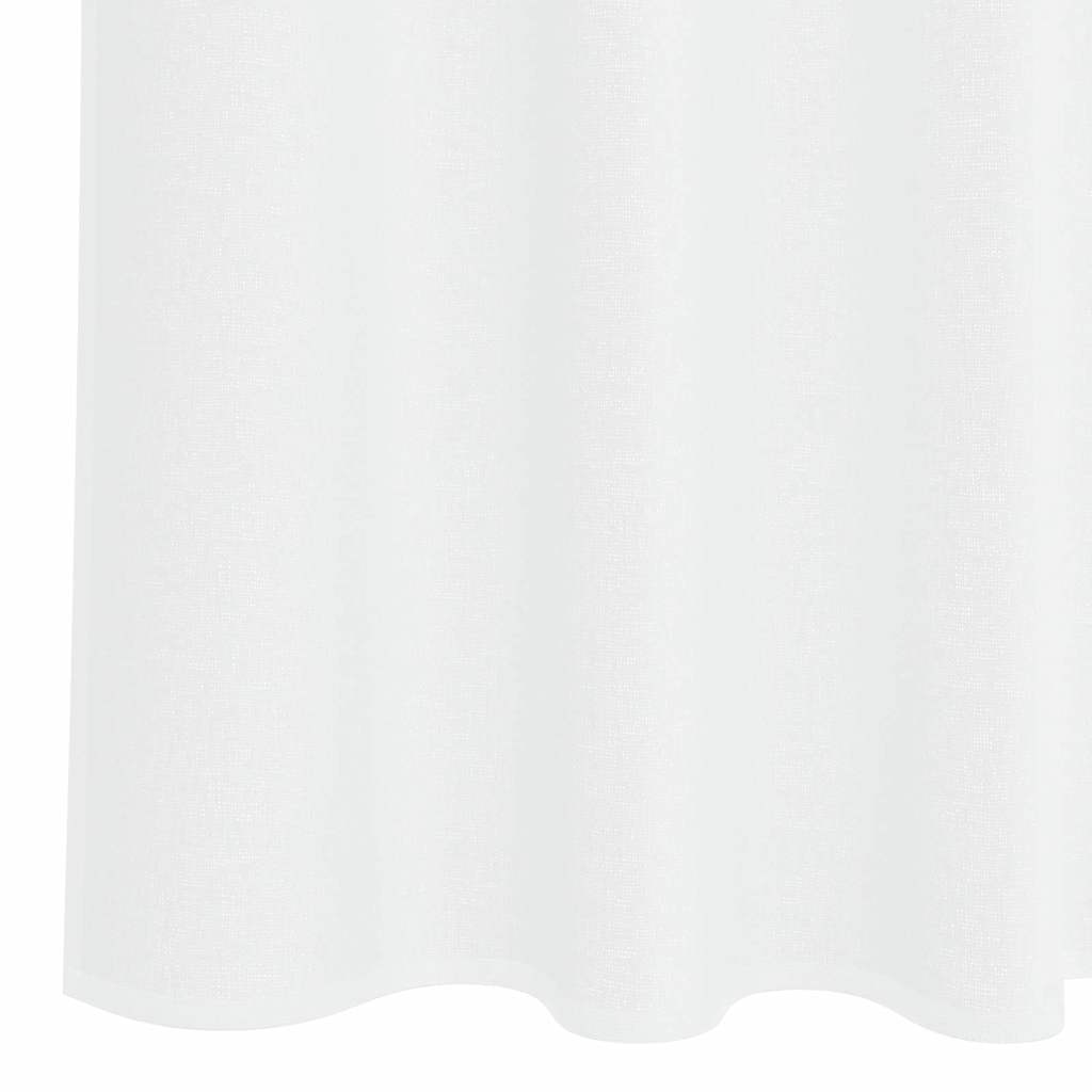 Voile Curtain with Curtains 2 pcs White 140x260cm Polyester