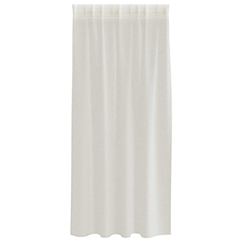 Voile Curtain with Curtains 2 pcs Cream 140x175cm Polyester