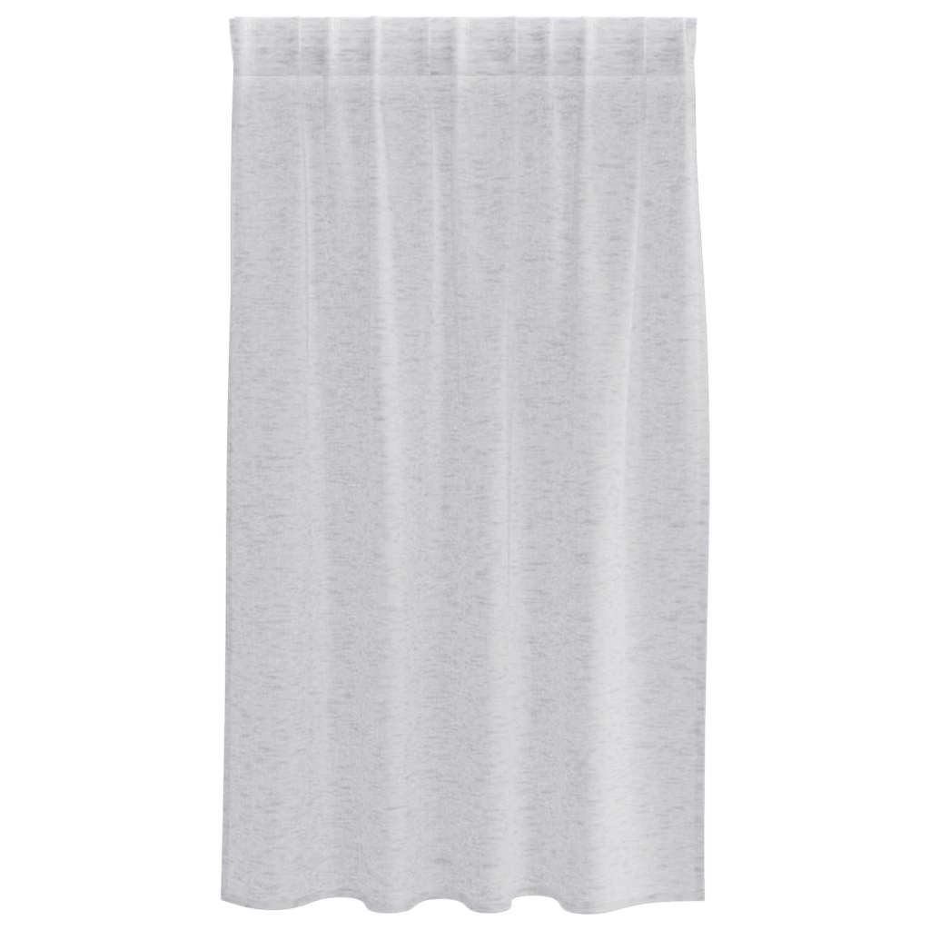 Voile Curtain 2 pcs Light grey 140x140cm Polyester