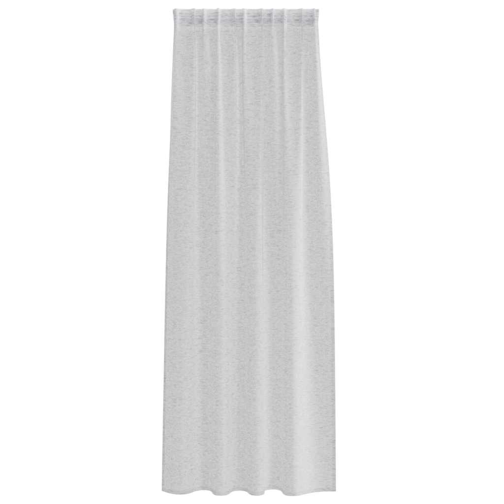 Voile Curtain 2 pcs Light grey 140x260cm Polyester