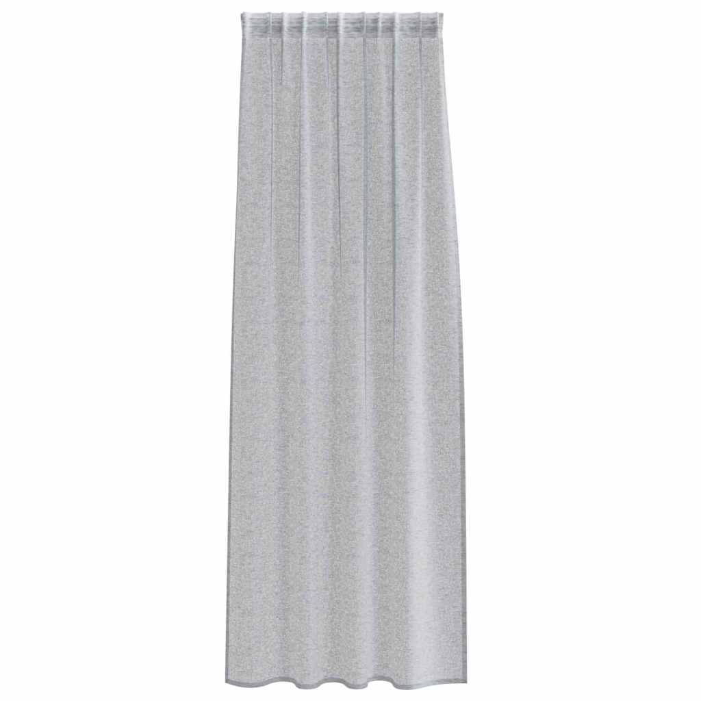 Voile Curtain with Curtains 2 pcs Dark grey 140x245cm Polyester