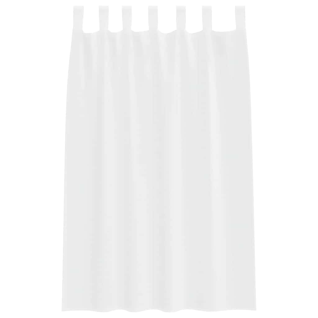 Voile Curtain with Curtains 2 pcs White 140x175cm Polyester