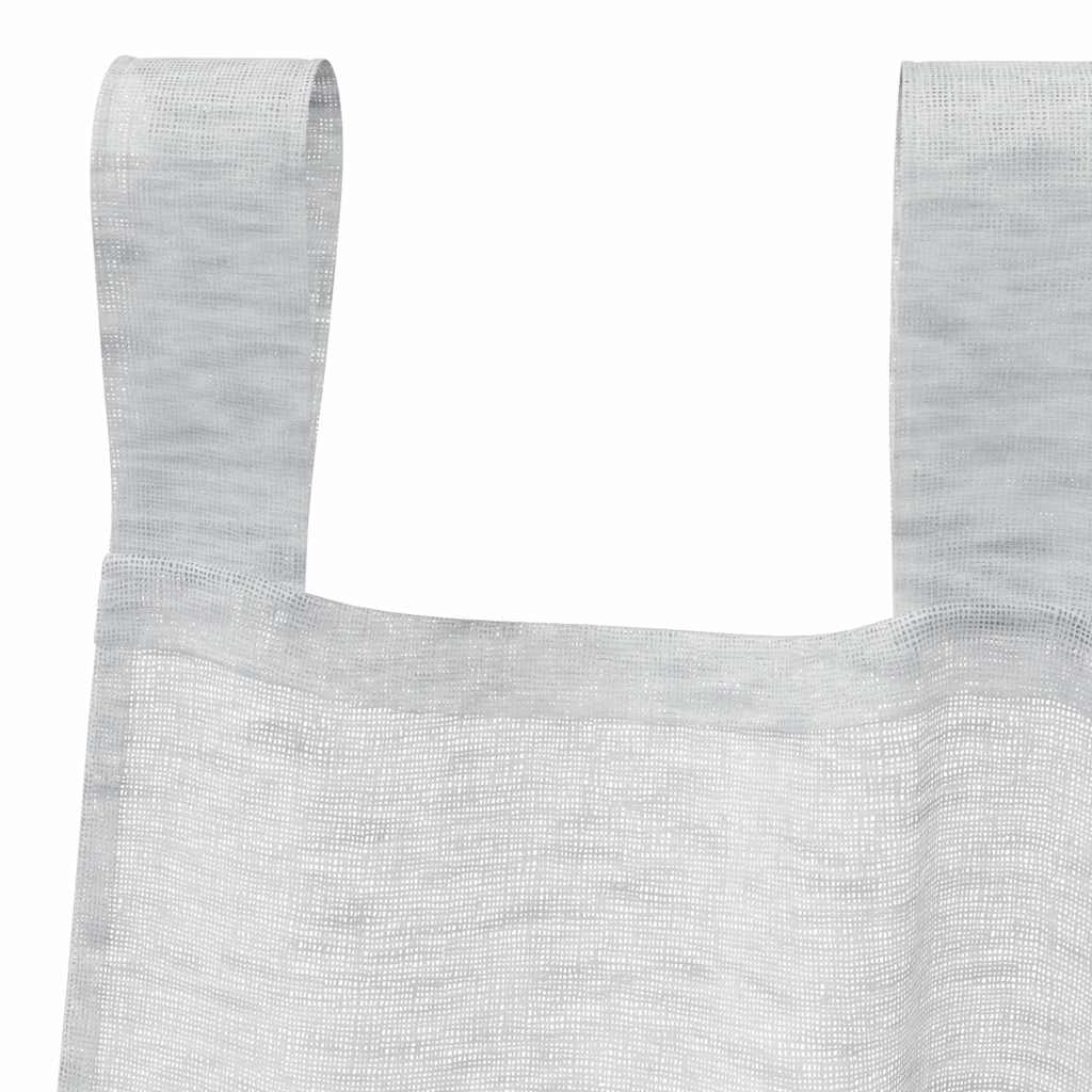 Voile Curtain 2 pcs Light grey 140x225cm Polyester