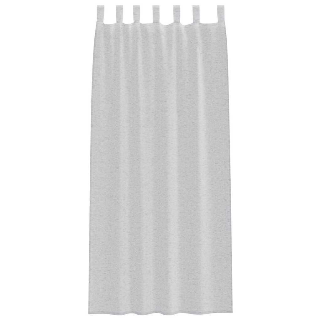 Voile Curtain 2 pcs Light grey 140x260cm Polyester