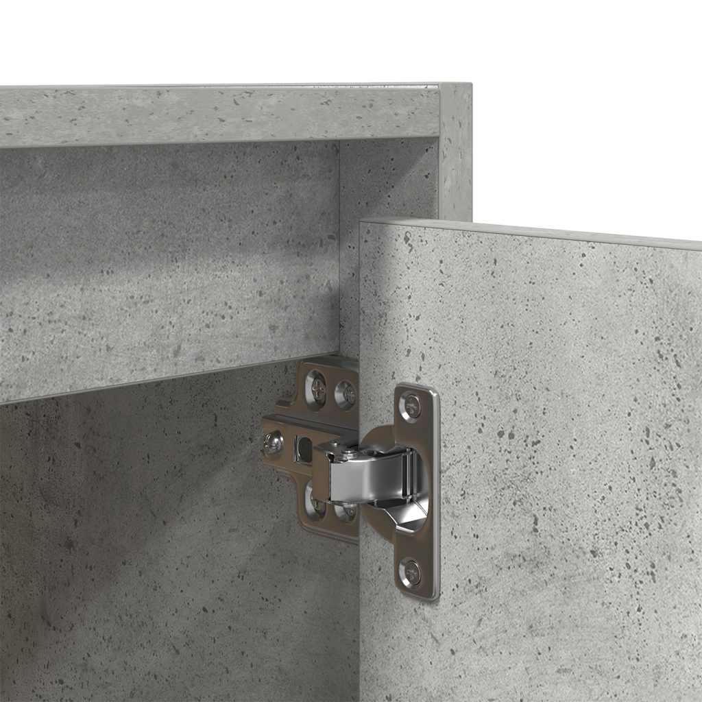 Wall-Mounted Bedside Cabinet Concrete Grey 38x34x40 cm