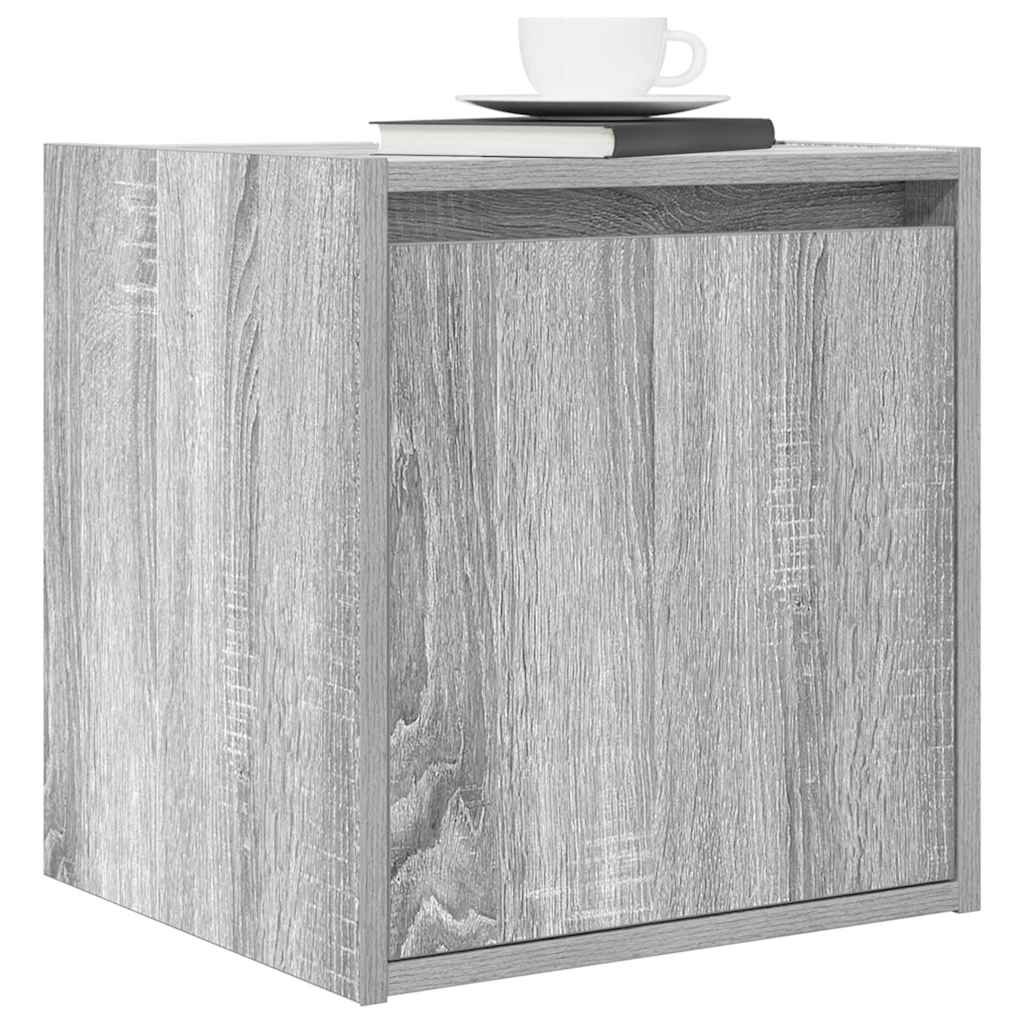 Wall-Mounted Bedside Cabinet Grey Sonoma 38x34x40 cm
