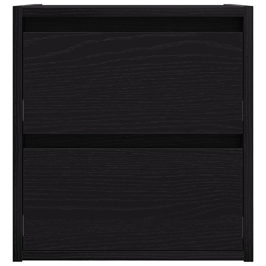 Wall-mounted Bedside Cabinets 2 pcs Black Oak 38x34x40 cm