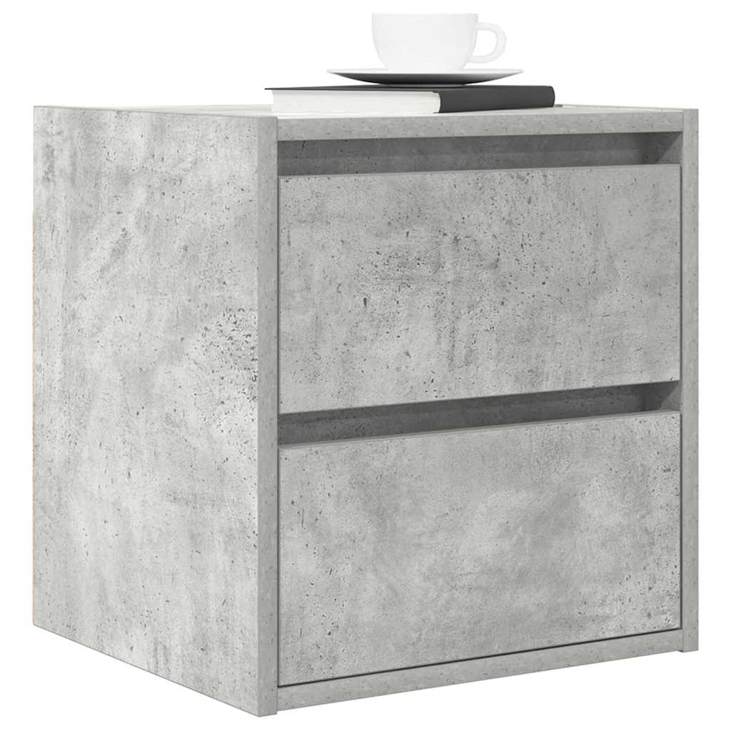Wall-mounted Bedside Cabinet Concrete Grey 38x34x40 cm