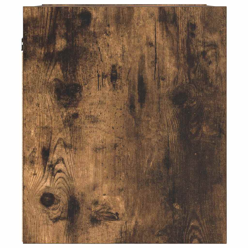 Wall-mounted Bedside Cabinet Smoked Oak 38x34x40 cm