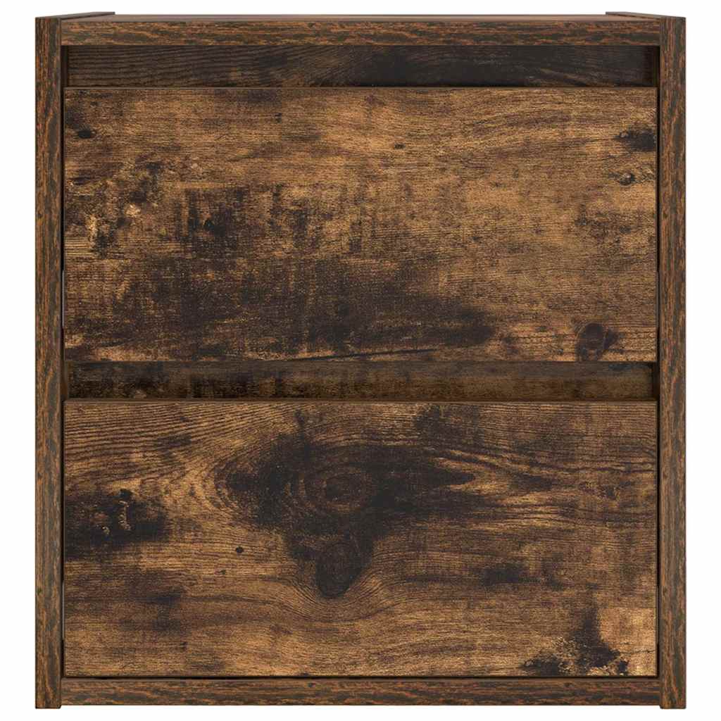 Wall-mounted Bedside Cabinets 2 pcs Smoked Oak 38x34x40 cm