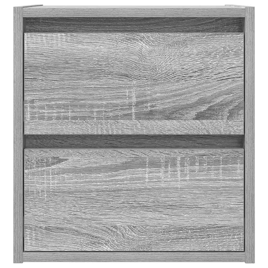 Wall-mounted Bedside Cabinet Grey Sonoma 38x34x40 cm