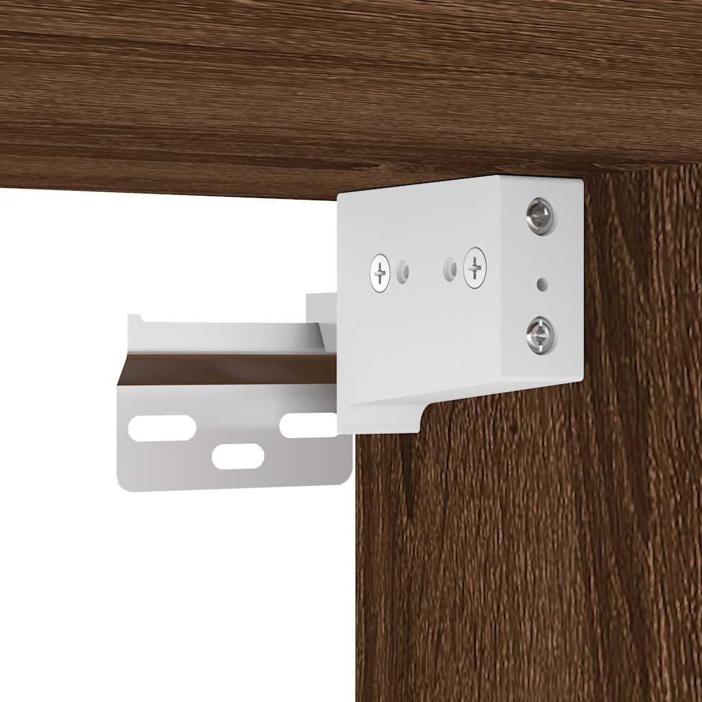 Wall-mounted Bedside Cabinet Brown Oak 38x34x40 cm