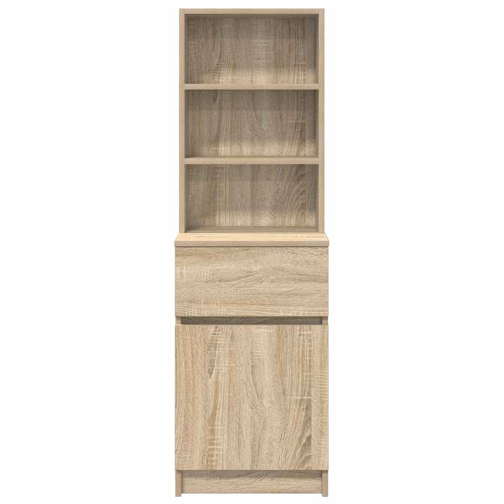 Bedside Cabinet Sonoma Oak 39x35x125 cm Engineered Wood