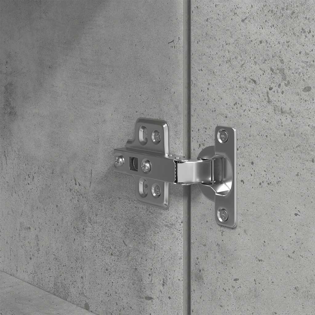 Bedside Cabinet Concrete Grey 39x35x125 cm Engineered Wood