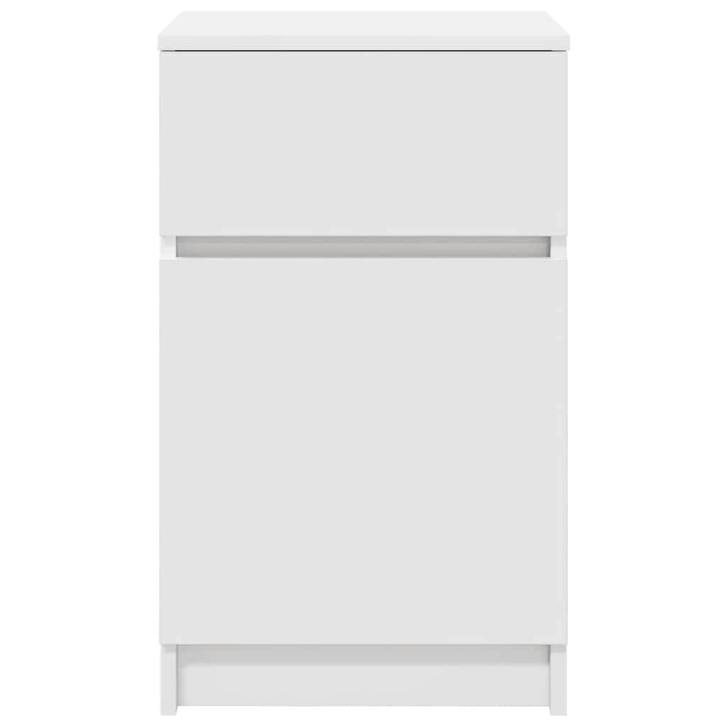 Bedside Cabinet White 39x35x65 cm Engineered Wood