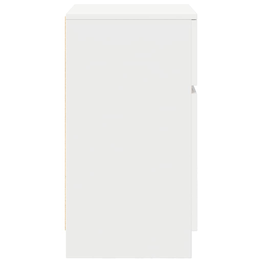 Bedside Cabinet White 39x35x65 cm Engineered Wood
