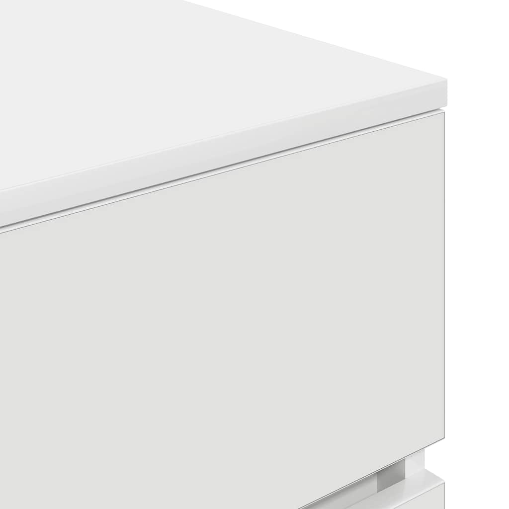 Bedside Cabinet White 39x35x65 cm Engineered Wood