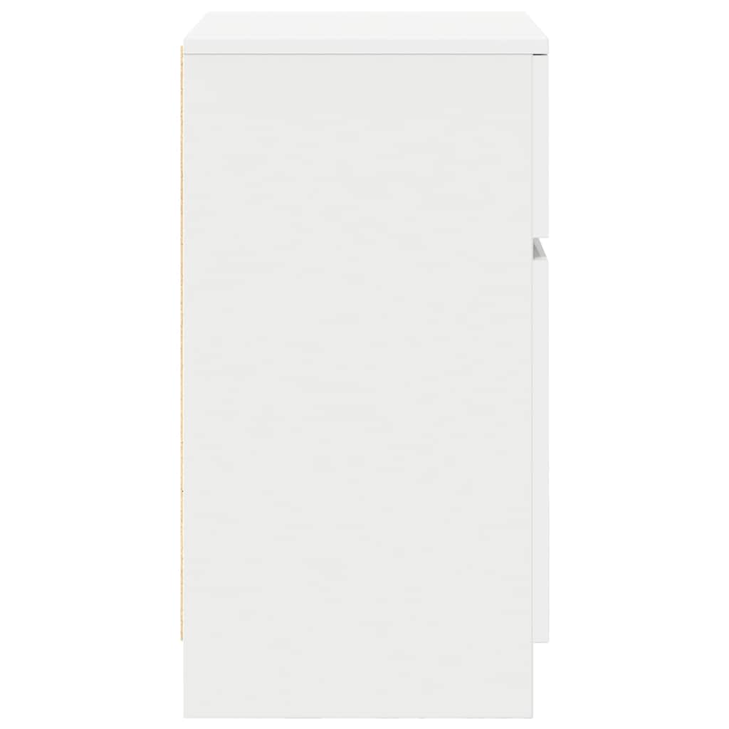 Bedside Cabinets 2 pcs White 39x35x65 cm Engineered Wood