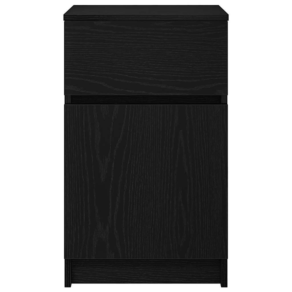 Bedside Cabinet Black 39x35x65 cm Engineered Wood