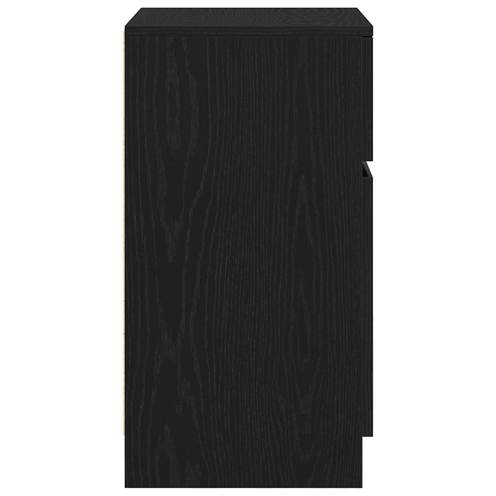 Bedside Cabinet Black 39x35x65 cm Engineered Wood