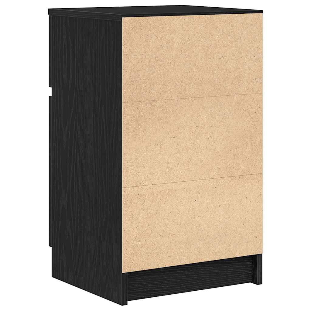 Bedside Cabinet Black 39x35x65 cm Engineered Wood