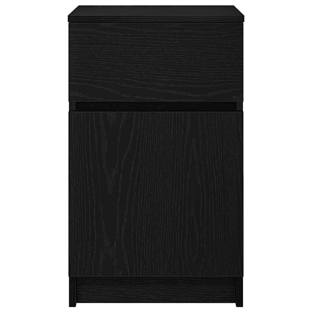 Bedside Cabinets 2 pcs Black 39x35x65 cm Engineered Wood