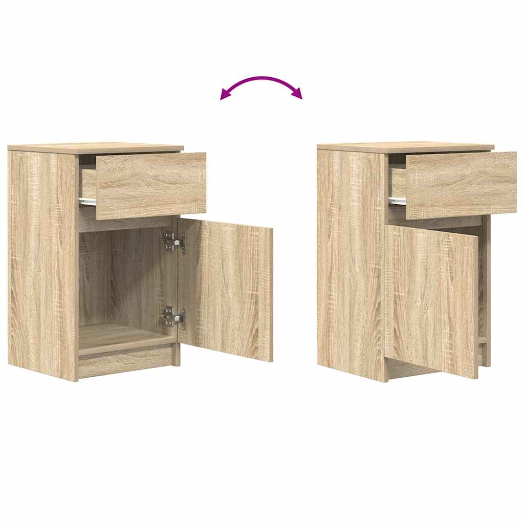 Bedside Cabinet Sonoma Oak 39x35x65 cm Engineered Wood