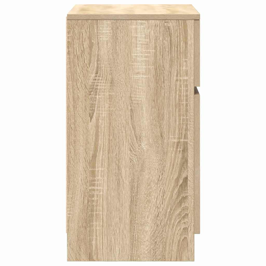 Bedside Cabinets 2 pcs Sonoma Oak 39x35x65 cm Engineered Wood