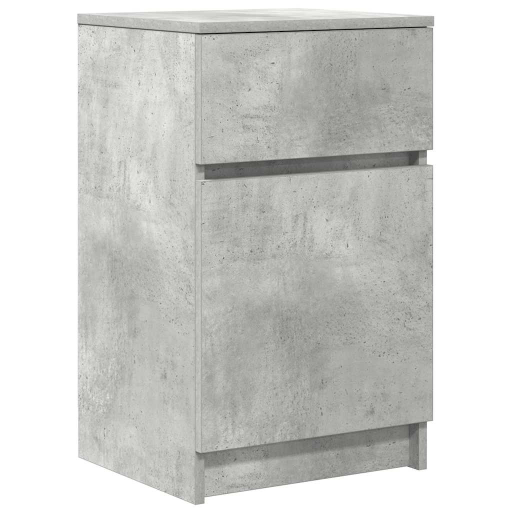 Bedside Cabinet Concrete Grey 39x35x65 cm Engineered Wood