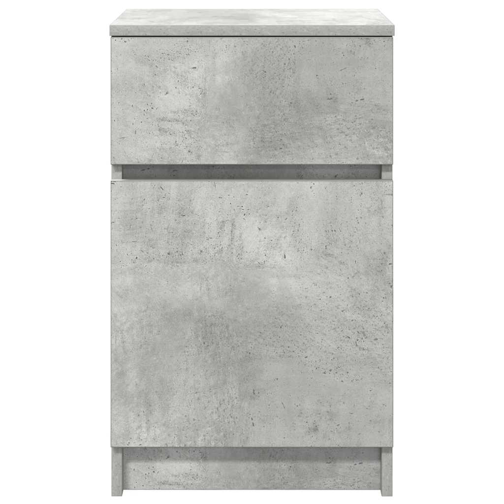 Bedside Cabinet Concrete Grey 39x35x65 cm Engineered Wood