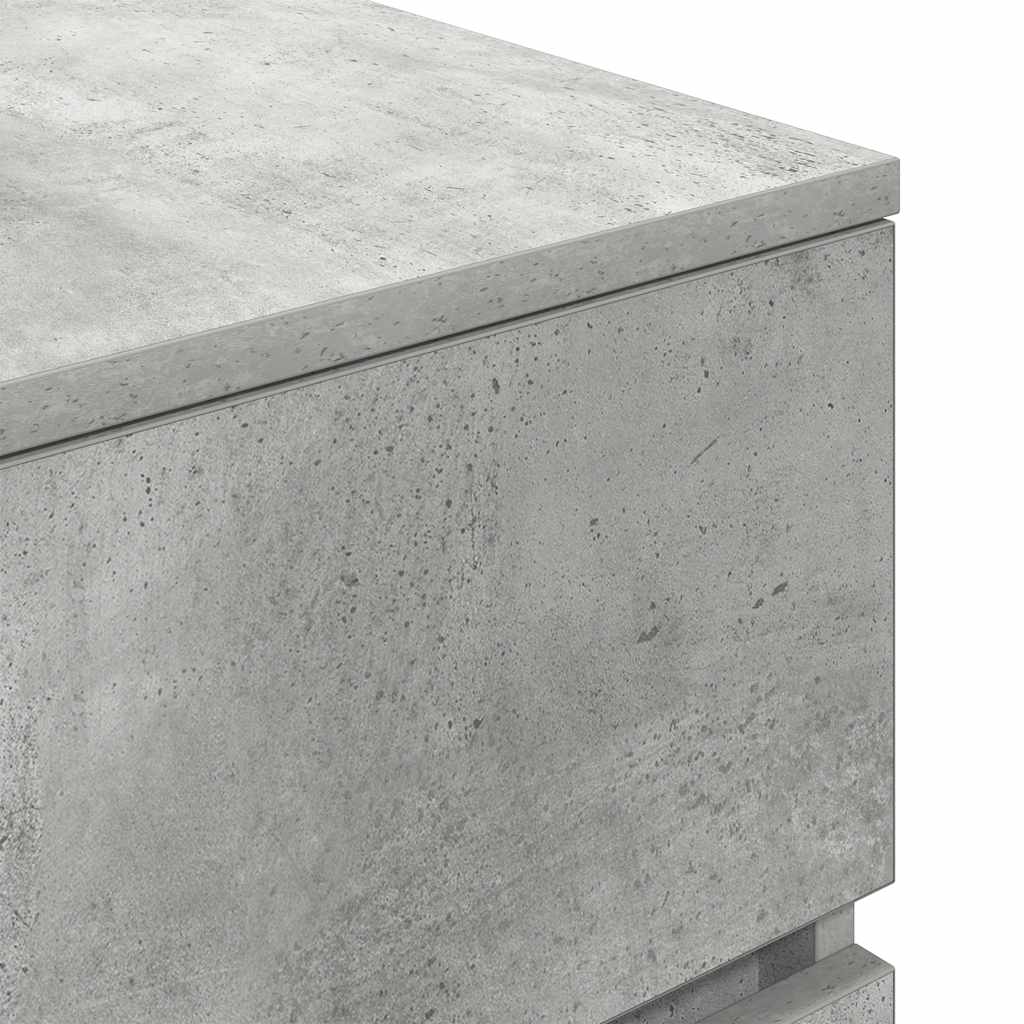 Bedside Cabinet Concrete Grey 39x35x65 cm Engineered Wood