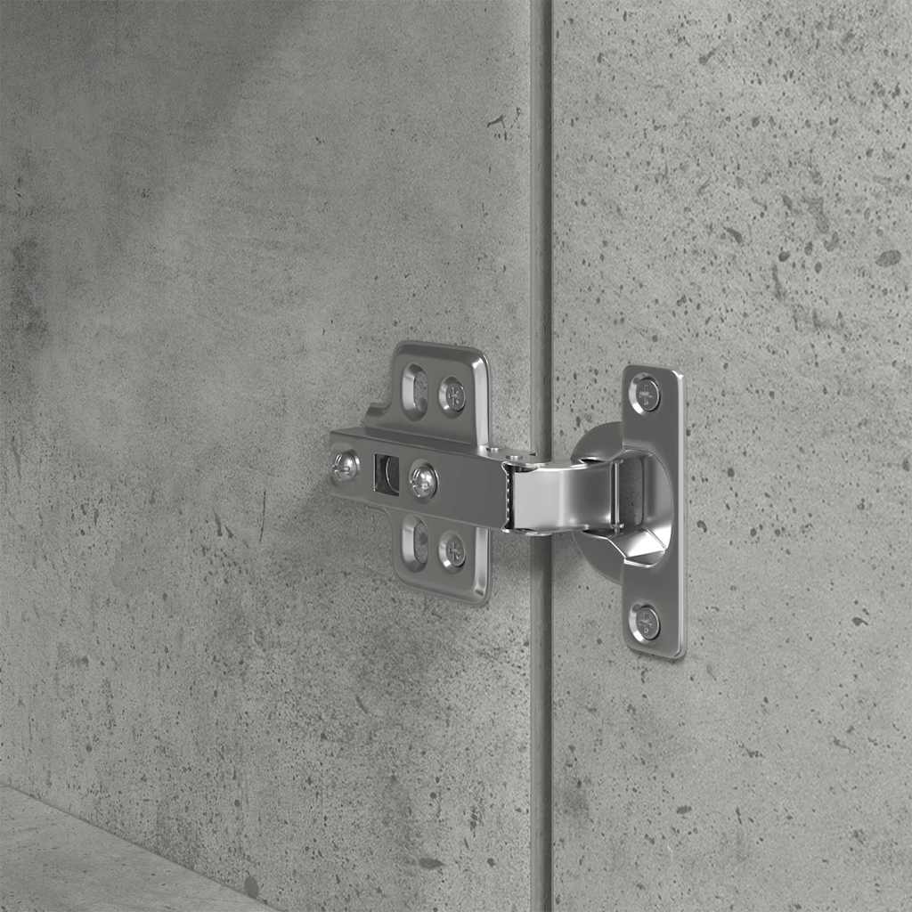 Bedside Cabinet Concrete Grey 39x35x65 cm Engineered Wood