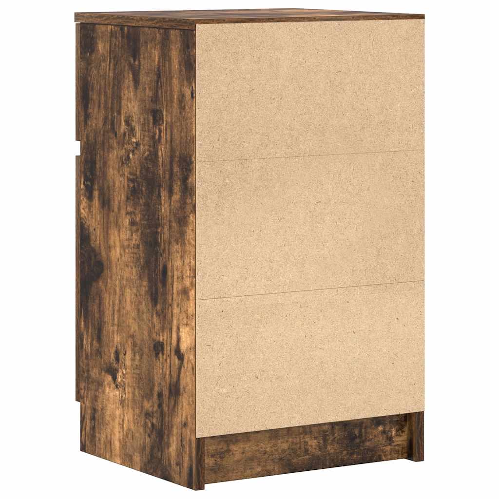 Bedside Cabinet Smoked Oak 39x35x65 cm Engineered Wood