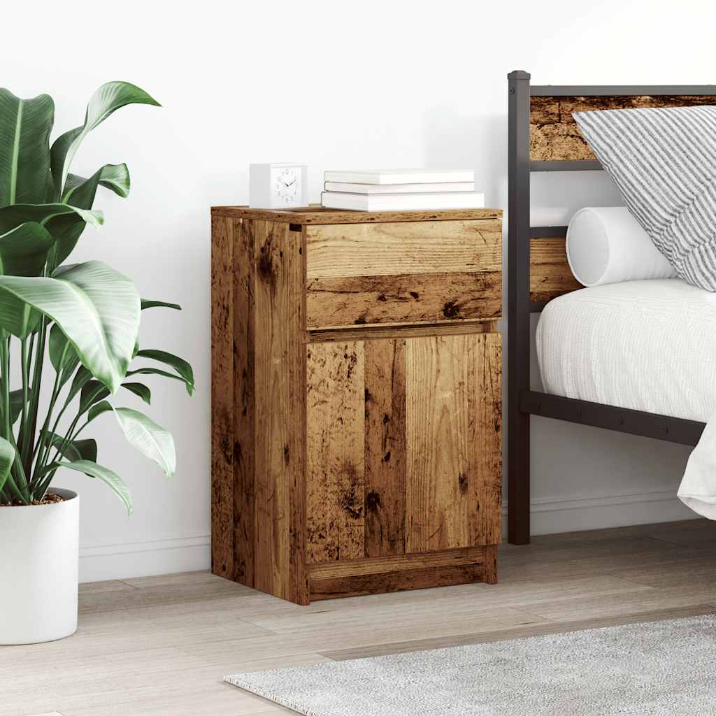 Bedside Cabinet Old Wood 39x35x65 cm Engineered Wood