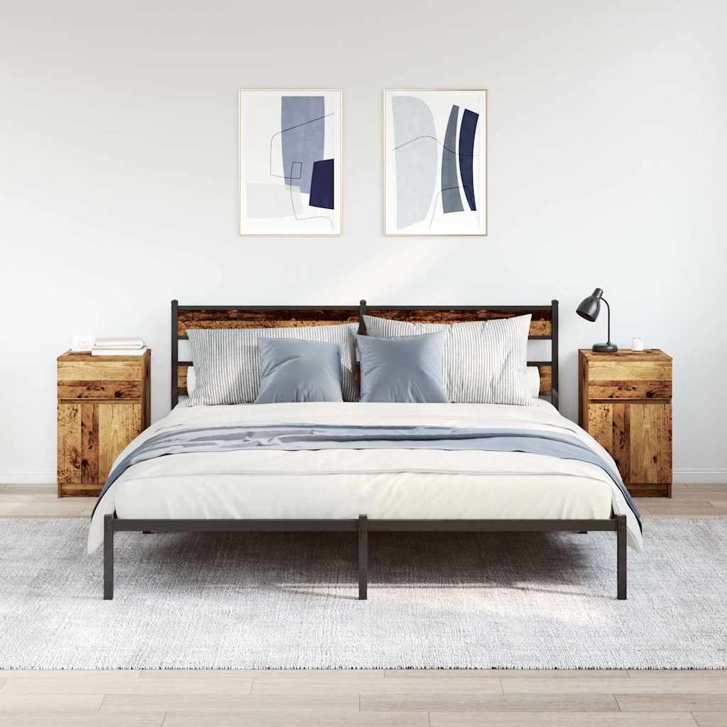 Bedside Cabinets 2 pcs Old Wood 39x35x65 cm Engineered Wood