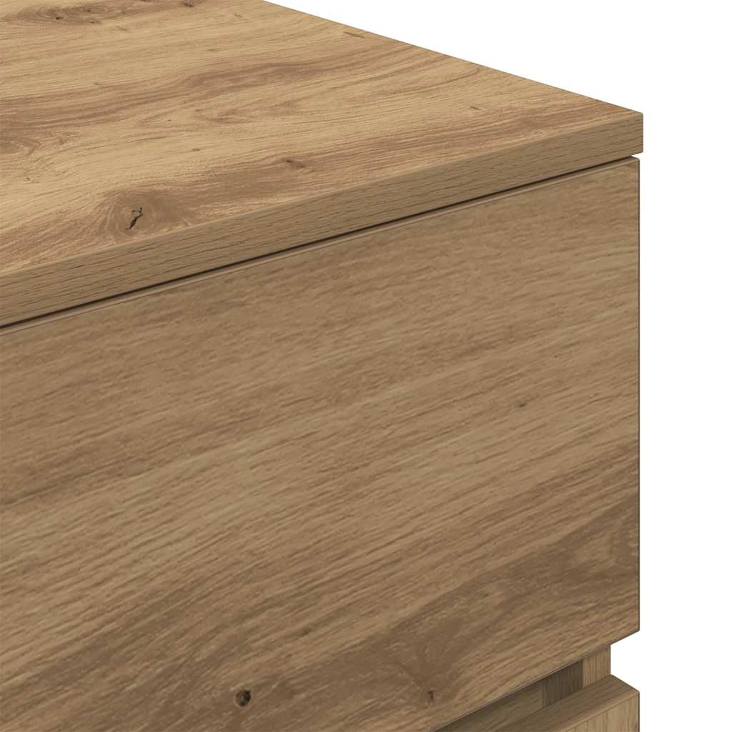 Bedside Cabinet Artisan Oak 39x35x65 cm Engineered Wood