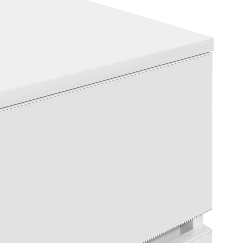 Bedside Cabinets with 3 Drawers 2 pcs White 39x35x65 cm