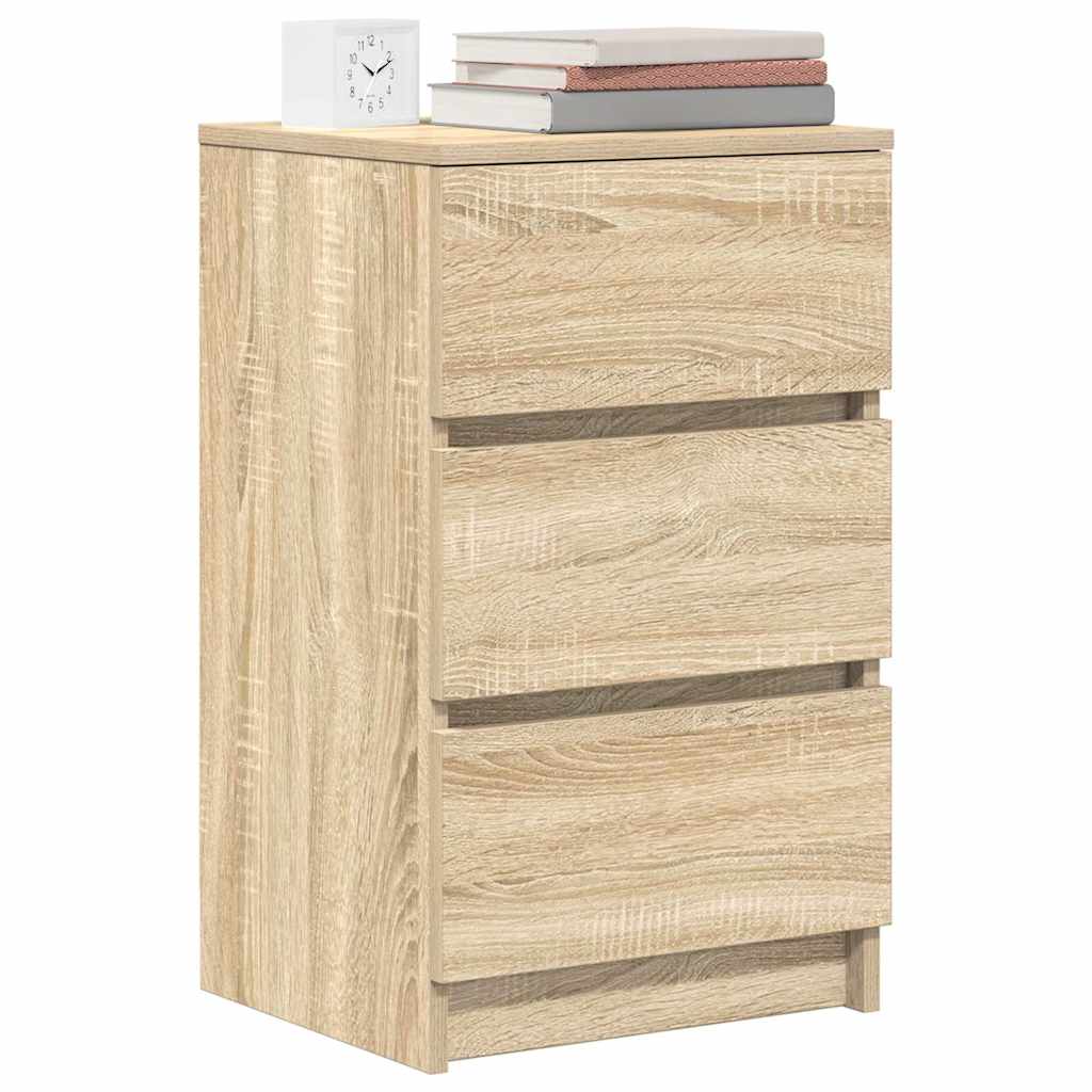 Bedside Cabinets with 3 Drawers 2 pcs Sonoma Oak 39x35x65 cm