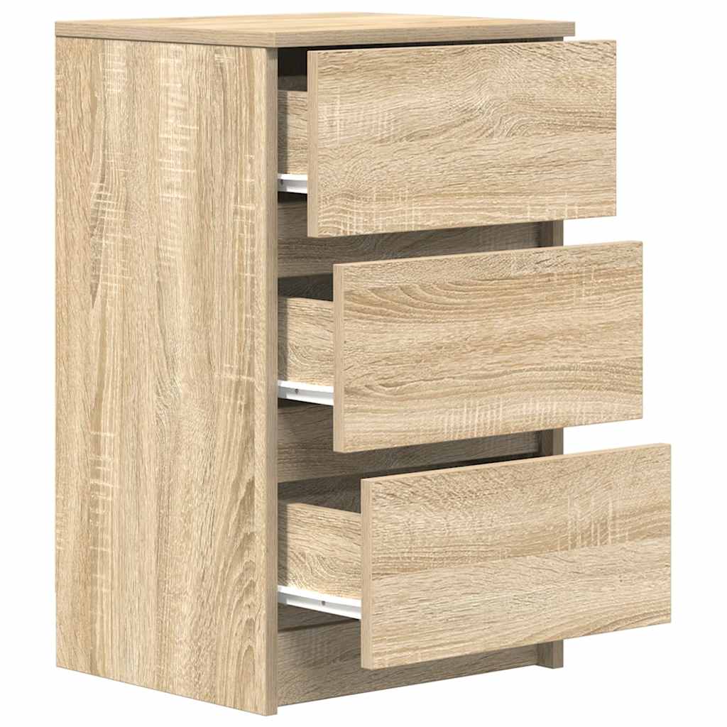 Bedside Cabinets with 3 Drawers 2 pcs Sonoma Oak 39x35x65 cm