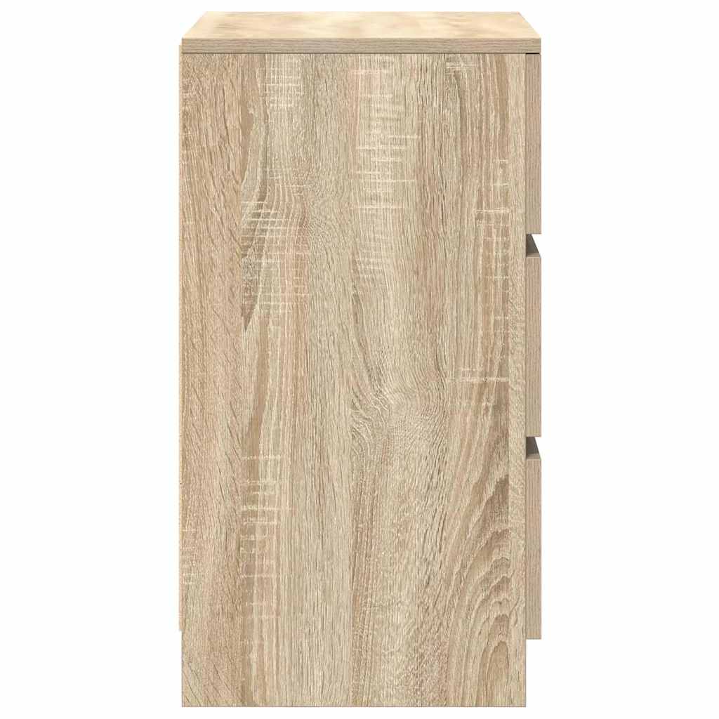 Bedside Cabinets with 3 Drawers 2 pcs Sonoma Oak 39x35x65 cm