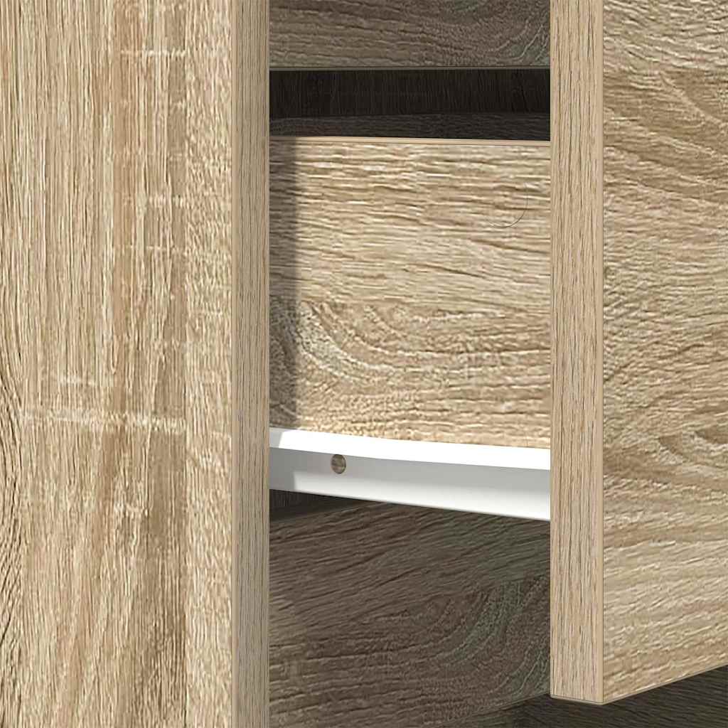 Bedside Cabinets with 3 Drawers 2 pcs Sonoma Oak 39x35x65 cm