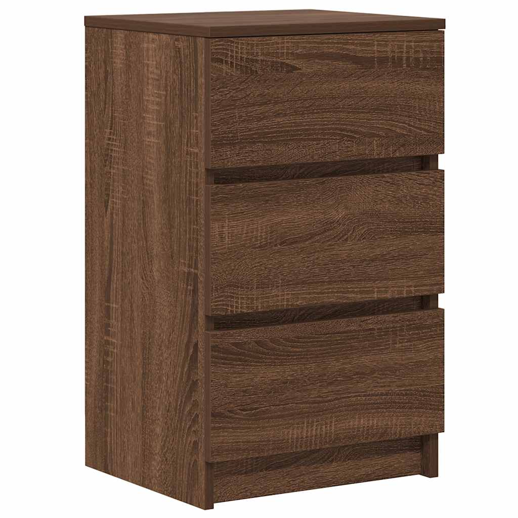 Bedside Cabinets with 3 Drawers 2 pcs Brown Oak 39x35x65 cm