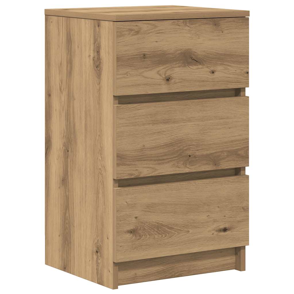 Bedside Cabinets with 3 Drawers 2 pcs Artisan Oak 39x35x65 cm