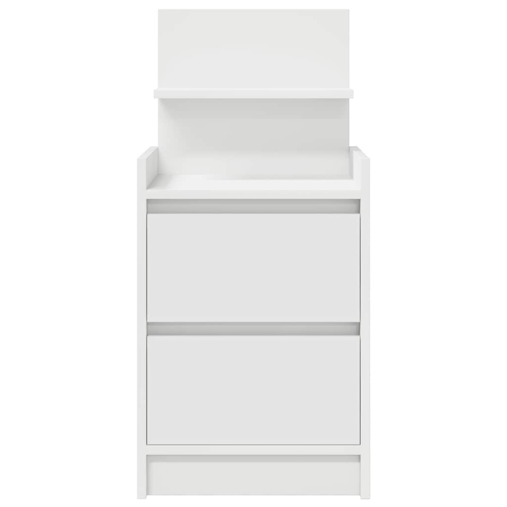 Bedside Cabinets with 2 Drawers 2 pcs White 38x34x80 cm