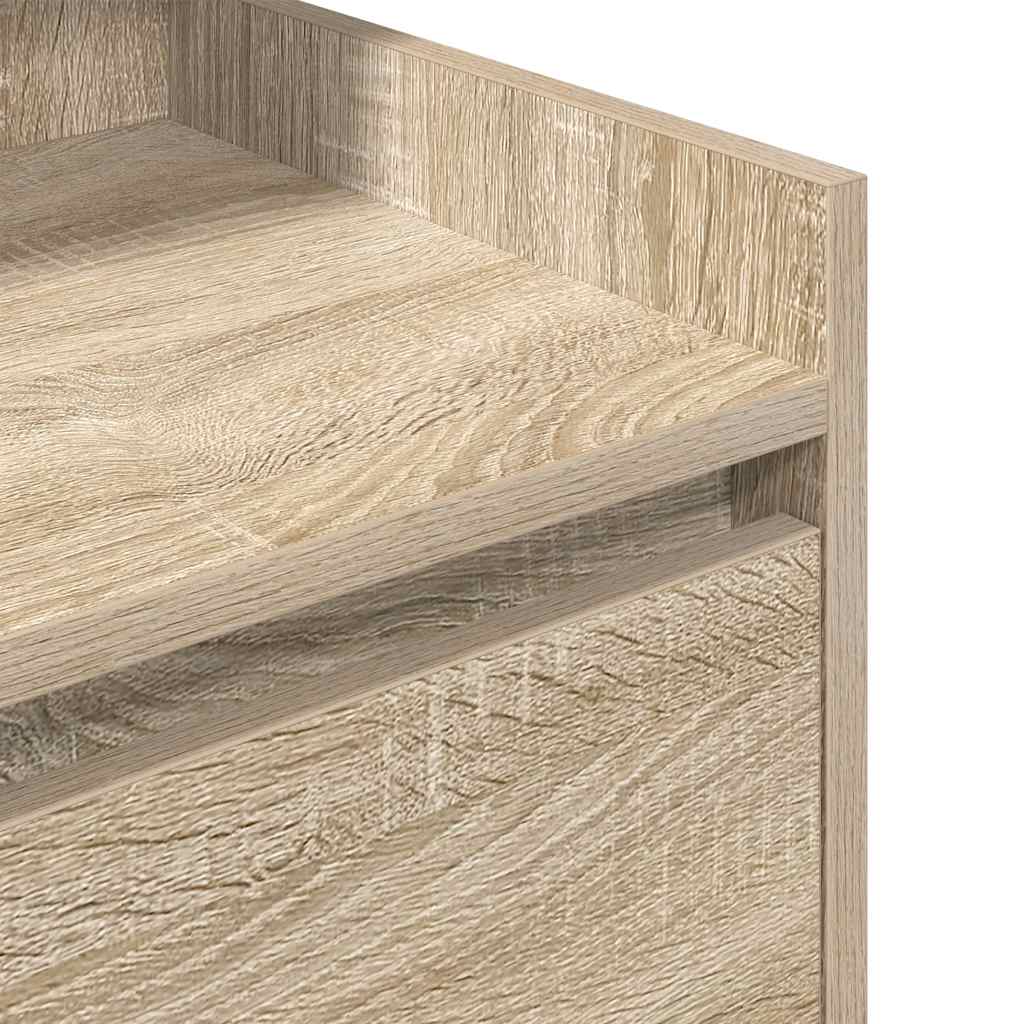 Bedside Cabinet with 2 Drawers Sonoma Oak 38x34x80 cm