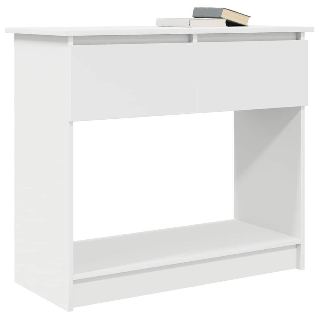 Console Table with Drawers White 85.5x38.5x74.5 cm